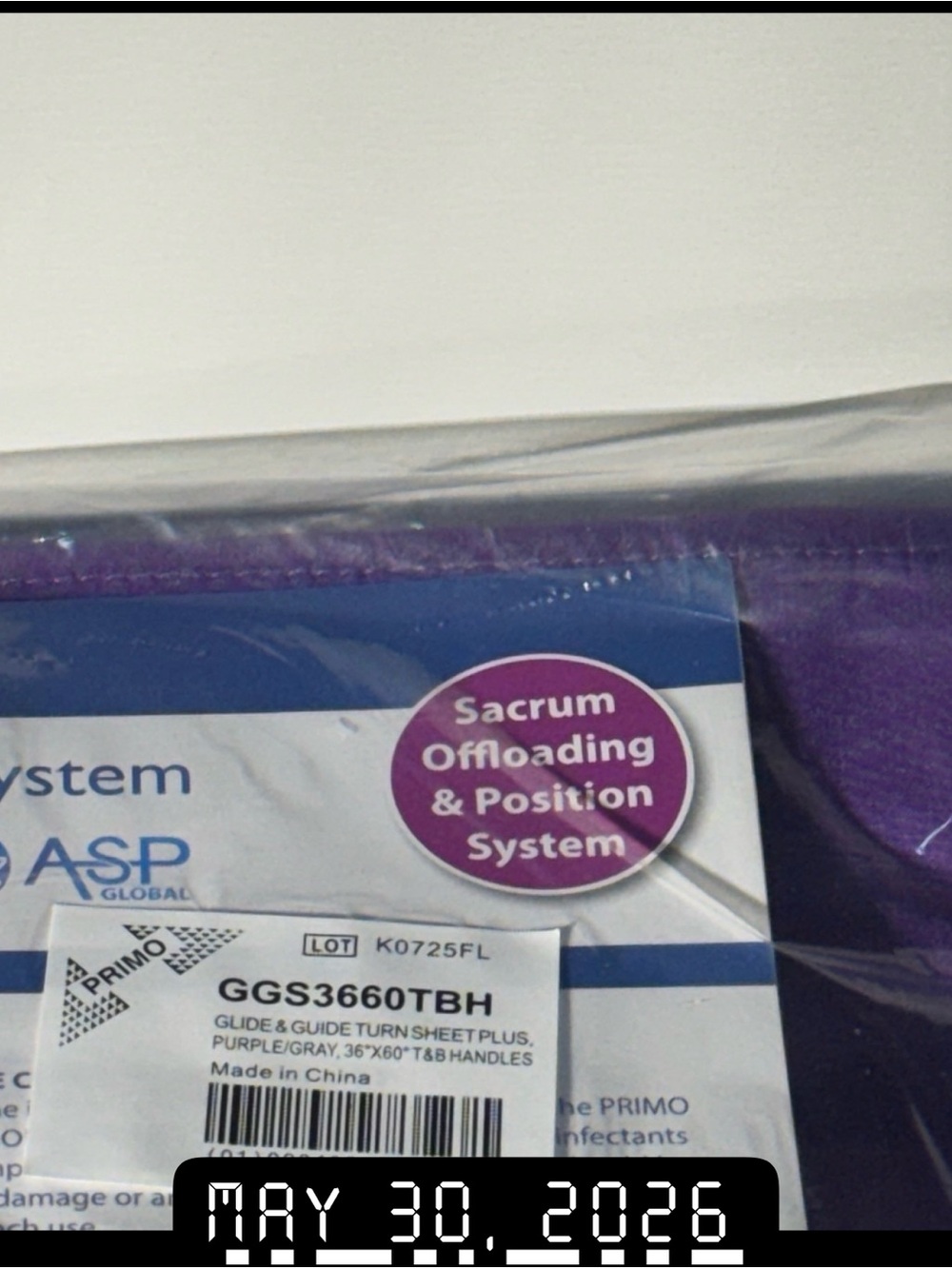 Purple/Gray Glide & Guide Turn Sheet - Medical Positioning System